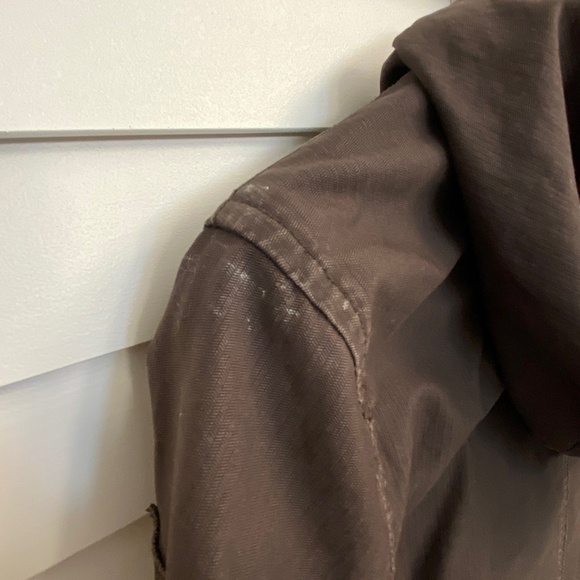 𝅺roots | zip & snap button hooded drawstring waist jacket Size M - Picture 7 of 11